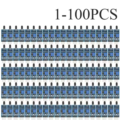 1-100PCS LM393 4 Pin IR Flame Detection Sensor Module Fire Detector Infrared Receiver Module for ard