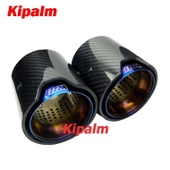 1pcs X3 G01 X4 G02 Gloss Matte Carbon Fiber Exhaust Pipe Burnt Blue Exhaust Tips Muffler Tailpipe fo