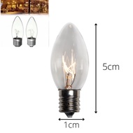 clear transparent chili candle light bulb/lampu kaca /蜡烛灯泡/拜神/神台灯泡 E12 220V 10W