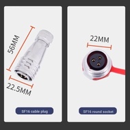 -. Aviation Plug Socket Waterproof SF16 Type 23-4-5-6-7-8-9 Pin 10 Core 16MM Gold-Plated Round Conne