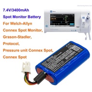 Cameron sino 3400mAh Battery for Welch-Allyn Connex Spot Monitor,Grason-Stadler,Protocol,Connex Spot