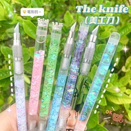 《Popular，Hot Sale〉Quicksand Engraving Knife Pen Cute Journal Pen Knife Engraving Knife Art Knife Hig