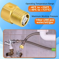SPC Gold One-Way Valve Durable Brass Female To Male Thread Check Valve Ozone Resistance 1/2" Backflo