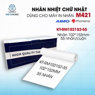 Thermal Label 4x6 (102x152mm) For AIMO/Phomemo Label Printers M421, D520BT, D530, 6XL