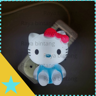 Lampu tidur cewek LED bentuk 3D kitty kucing hemat energi unik karakter anak lucu