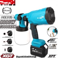 New 18V Electric Cordless Airless Paint Sprayer 8,000W 5,0000rpm Detachable High Voltage Electric Pa
