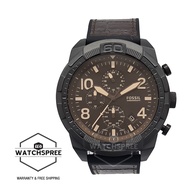 [Watchspree] Fossil Men's Bronson Chronograph Brown Croco Leather Strap Watch FS5713