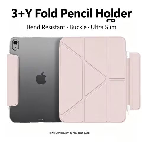 For IPad Mini 7 Mini 6 8.3 Inch Protect Case Smart Auto Wake Sleep Y Fold Tablet Holder Pen Slot Sho