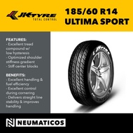♈♤JK Tyre 185/60 R14 4PR Ultima Sport Passenger Car Radial (PCR) Tubeless Tires, Made in India