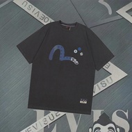 T-shirt Evisu/T-shirt Uniseks Evisu T-shirt bercetak T-shirt mewah Jenama bergaya KGCR