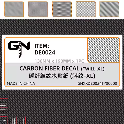 GNmodel Carbon Fiber Decal (130mm*190mm) Twill/Checker/Plain/Dot Pattern for Model Hobby Accessories