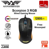 Armaggeddon Scorpion 3 RGB Wired Gaming Mouse | 12800 CPI