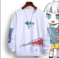SALE! [多款齊碼] hololive Gawr Gura噶嗚古拉 鯊魚 LOGO PRINT 長袖TEE  動漫 同人 衣服 男女合穿 親子裝 二次元周邊衣服情侶裝 TEE XS-4XL