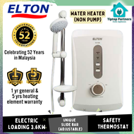 Elton Instant Home Shower Water Heater - Non Pump (SS138) / Booster Pump (SP188)