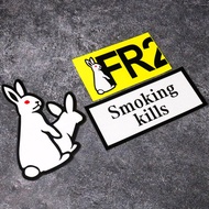 Street Wear Car Sticker FR2 Rabbit Window Sticker Front Bumper Sticker Rear Bumper Sticker Reflectiv