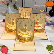 7TILOYSHOP Birthday Card, Folding Type Pop Up Birthday Cake Cards,  with Musical  Light with Envelop
