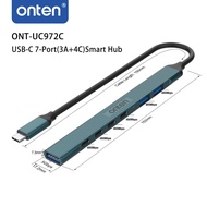 7 in 1 Typec Hub, Type C 2.0*4 Hub to USB 3.0 + USB 2.0*2 Adapter OTN-UC972C