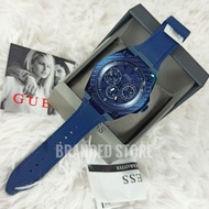 Jam Tangan Guess Legacy Blue Men's Watch (W1049G7) Blue Original 100%