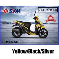 SYM JET POWER 125 COVERSET COVER SET BODY COVER BODYCOVER COVER SUIT SHOOT SHOT 100% ORIGINAL SYM YELLOW BLACK SILVER