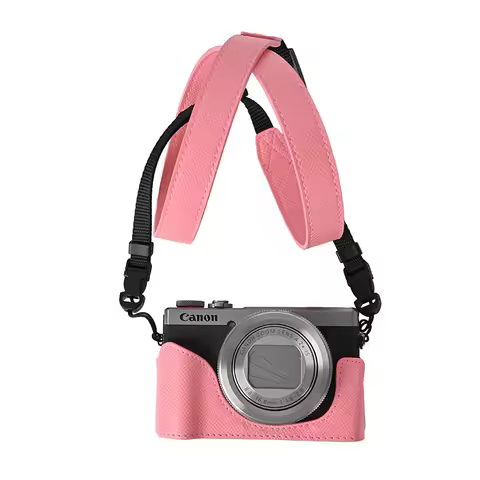 PU Leather Protective Case for Canon G7X2/G7X3 G7X Mark II III Camera Bags Magnetic PU Cover Base Cr