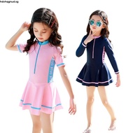Kids Swimwear Girls Swimwear Kids Swimming Suit For Girls Swimsuit Kids Long-Sleeved Fashion One Pie