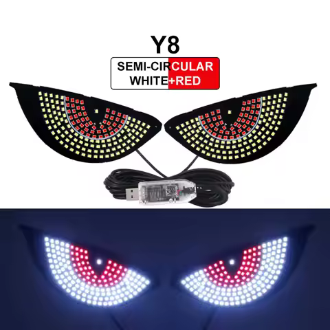 USB Dynamic Devil Eyes Light Car Windshield Dynamic LED Matrix Panel Screen Light for Car Truck Wind