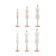 [pyygiqtku] Miniature Clothing Form Female Dress Form Dress Form Mini Mannequin Fabric Doll Stand Ma