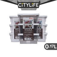(Bundle of 2) Citylife 0.17L to 16L Widea Transparent Storage Box Stackable Storage Mini Container Box X-6314-19