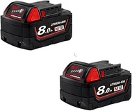 18V 8.0Ah rechargeable Battery Compatible with Milwaukee M18 and Series 48-11-1860 48-11-1850 48-11-