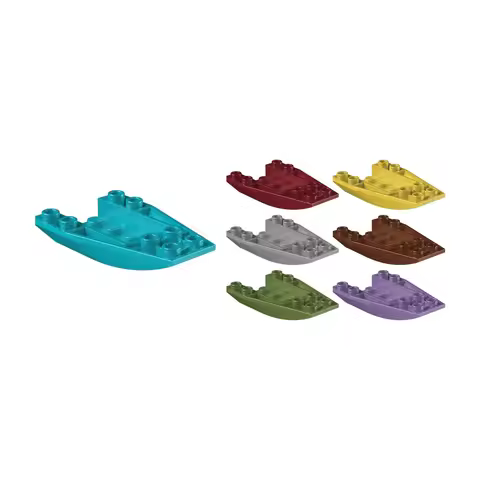 EK Brick 1126 Particle Building Blocks Compatible with LEGO 43713 Domestic Wedge-shaped Brick Cross-