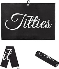 Golf Towel, Golf Towels for Golf Bags with Clip,Golf Accessories Funny Golf Gifts for Men Golfers,Husband Boyfriend Dad,Birthday Gifts for Golf Fan-Funny Golf Towel