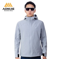 AONIJIE FM5208 Soft Shell Jacket Men Windproof Warm Autumn Winter Hooded Water-resistance for Outdoo