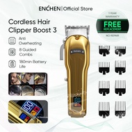 Enchen Boost 3 Mesin Rambut Hair Trimmer Professional Cordless Hair Clipper LED Display Hair Cutting