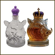 Glass Decanter Glass Wild Boar Liquor Decanter for Whiskey Decorative Alcohol Dispenser for Bourbon 