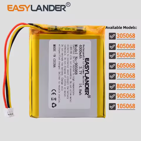 JST2.0 3P 3.7V 505068 2300mAh Lithium Li-ion Polymer Battery 305068 405068 605068 705068 805068 9050
