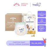 [CARTON] Hoppi Royal Dream Diaper Pant M42 / L38 / XL32 / XXL28 (4 Packs) 2mm UltraCore™ Technology