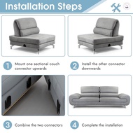 Universal Sectional Sofa Interlocking Modular Couch Connectors to Make Sectional Stay for Sofa Acces