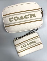 Coach Mini Jamie Camera Bag + Corner Zip Wristlet Set 相機包 手腕包 散銀包 套裝 米白色 米色 白色 現貨 全新 加拿大直送