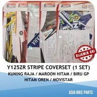 Yamaha Original Y125ZR Graphic Set Body Sticker Stripe Coverset Kuning Raja Hitam Oren Biru GP Movis