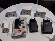 全新贈品旅行充電器，3腳插頭，極速充電器插頭 Travel Adaptor USB port 英標準插頭Type C 轉插3腳插頭有65w, 40w2.1 A output100-240V