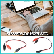 RPAN 26cm DC5 5x2 1mm Male Female Power Line to Alligators Clip Wire for Power Supply and Electrical