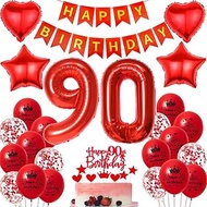 Ohaoduo 90th Birthday Decoration Women Red 90th Birthday Decoration Red Birthday Decoration 90 Years