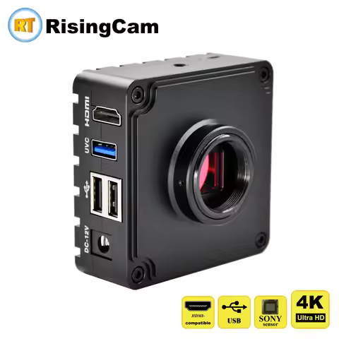 RisingCam New 4K FHD 60fps HDMI and USB output SONY imx334 sensor digital industrial 4K microscope c