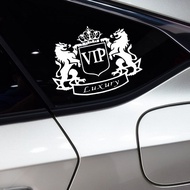 Car Stickers Crown VIP Luxury Royal Lions Laser Reflective Decoration For Toyota Corolla Rav4 Bumper