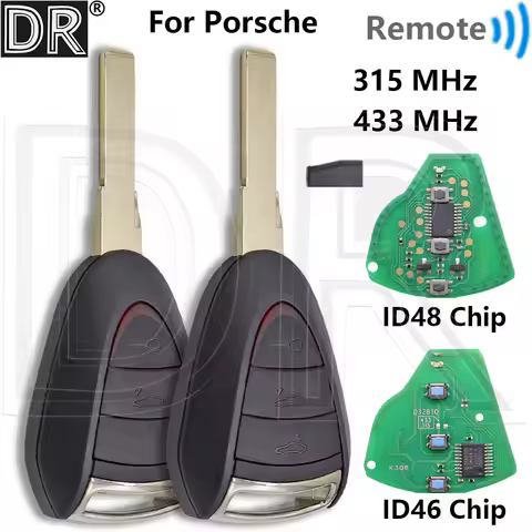 Great ID46/ID48 Chip 315/433MHz Car Remote Control Key For Porsche Carrera Cayman 911 987 996 997 Bo