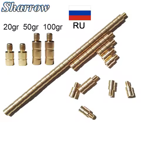 20/30pcs Arrow Counterweight 25/50/100 Grain Archery Copper Arrow Insert Universal Thread Bob-weight