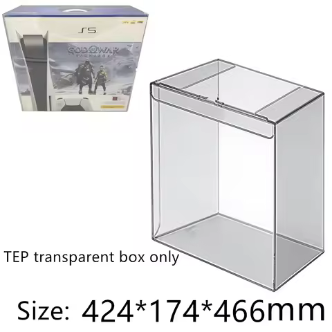 Transparent Box Protector For Original Fat PlayStation 5 God of War Bundle/PS5 Boxes TEP Storage Gam
