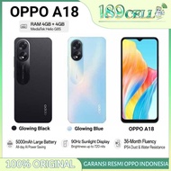 Oppo A18 Ram 4/128 Gb | Oppo A 18 4/128Gb Garansi Resmi Oppo Indonesia Terbaru