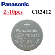2-10pcs Panasonic CR2412 3V Bateria CR2412 2412 Coin Cell Lithium Battery For Car Key Bttery