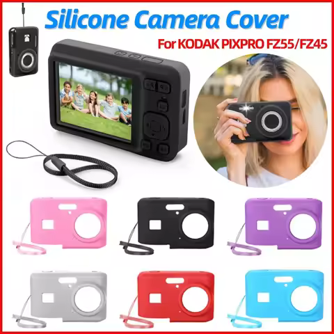 Silicone Protective Cover for KODAK PIXPRO FZ45/FZ55 Camera Accessories Full Protector Case Anti-Scr